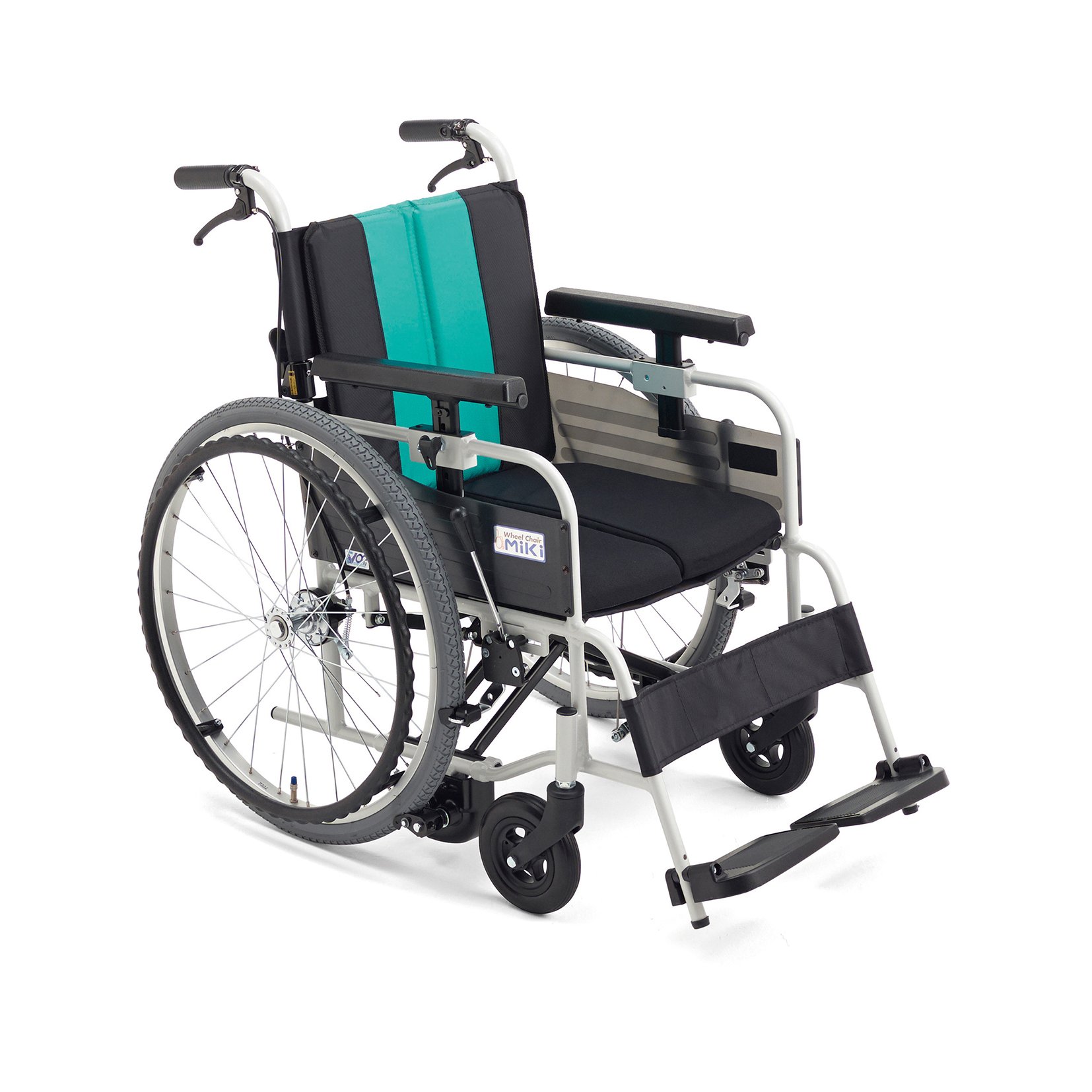 【非課税】ミキ 自走型 車いす ノンバックブレーキ 低座面 MBY-41B エメラルド S4#74 40商品画像