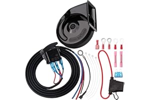 AOLIHAN Universal UTV Horn Kit with LED Rocker Switch and Wire for Golf Cart, ATV, Polaris RZR, Ranger, General, Side by Side, Can-Am, Club Car, Teryx 4, PRO XP