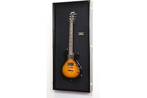 sfDisplay.com,LLC. Electric Bass Fender Guitar Display Case Cabinet Wall Rack Holder 98% UV Lockable 50x22”