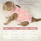 ANWA 2 Pack Cat Recovery Suit Breathable After Surgery Female Kitten Recovery view 2