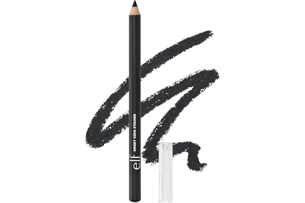 e.l.f. Smoky Kohl Eyeliner, Eye Pencil For Creating Long-Lasting, Bold, High-Pigmented Makeup Looks, Vegan & Cruelty-Free, Bl