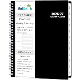 GoiUnlt Teacher Planner 2026-2027, AUG. 2026 &ndash; JUL. 2027, Lesson Planner 2026-2027 Academic Year, with Tabs, Thick Paper, 2-Sided Pocket, 8&rsquo;&rsquo; x 10&rsquo;&rsquo; Daily Weekly and Monthly Calendar with 8 Periods