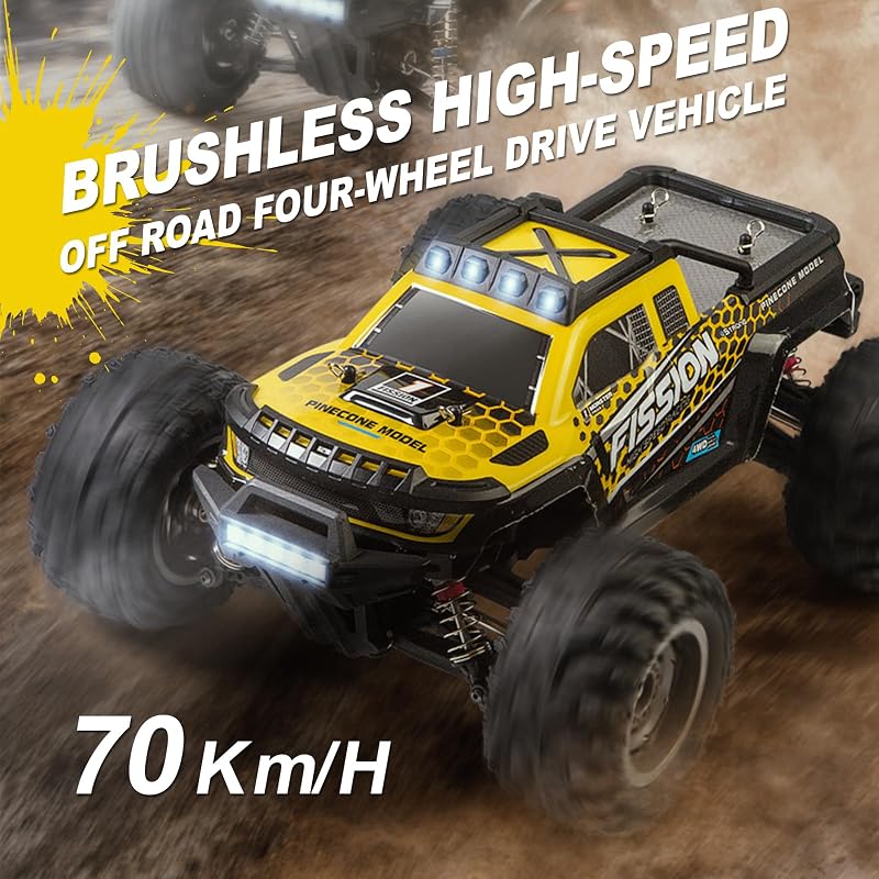 Bürstenloser 4WD High-Speed RC Truck mit Metall-Antrieb, Upgrade-freier 1:12 RC Truck für schnelles und aggressives Fahren