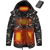 Wulcea Graphene Heated Jacket for Men Fur Lined with Large Capacity Battery Pack
