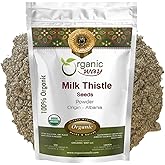 Organic Way Milk Thistle Seeds Powder (Silybum Marianum) - Herbal Tea | European Wild-Harvest | Organic & Kosher Certified | Non GMO & Gluten Free | USDA Certified | Origin - Albania 2 Oz (Pack of 1)
