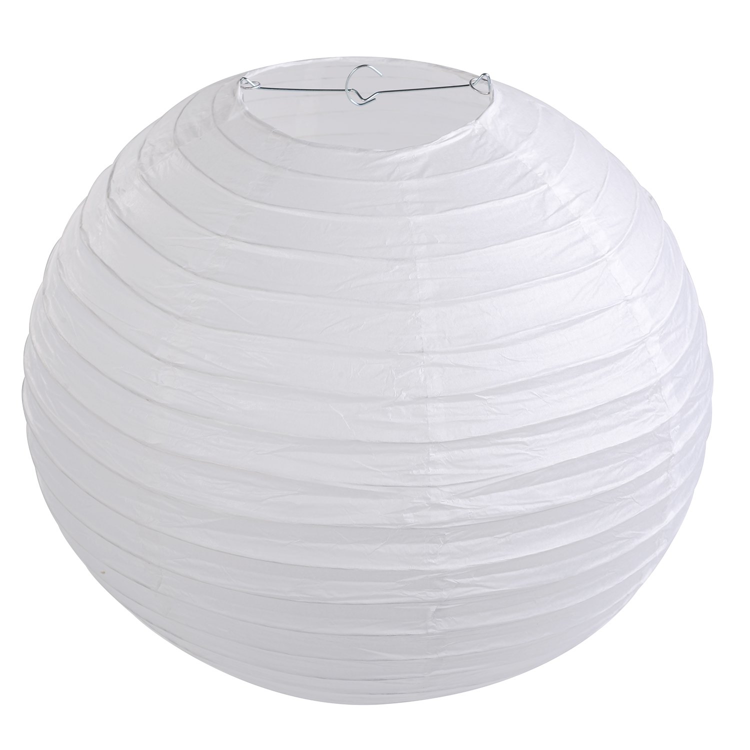 LIHAO 16" Round White Paper Lanterns Lamp Shade Wedding Decoration 10 pieces Amazon.co.uk