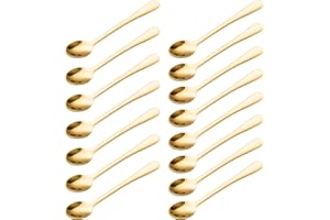 ZJRDYYK 15 PCS Tiny Spoons Stainless Steel, Mini Stainless Steel Spoons, Seasoning Spoon, 2.95" Mini Salt Spoon for Powder Sp