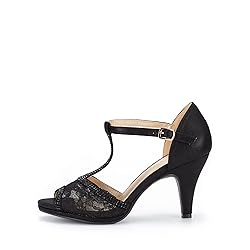 DREAM PAIRS Women's Amore_2 Black Fashion Stilettos