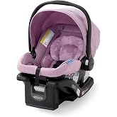Graco SnugRide Lite LX Infant Car Seat, Lilac Mod | Ultra-Lightweight (7.2 lbs), Rear-Facing (4-30lbs, Up to 32in.), 4-Position Adjustable Base, Easy Installation, Safe &amp; Secure