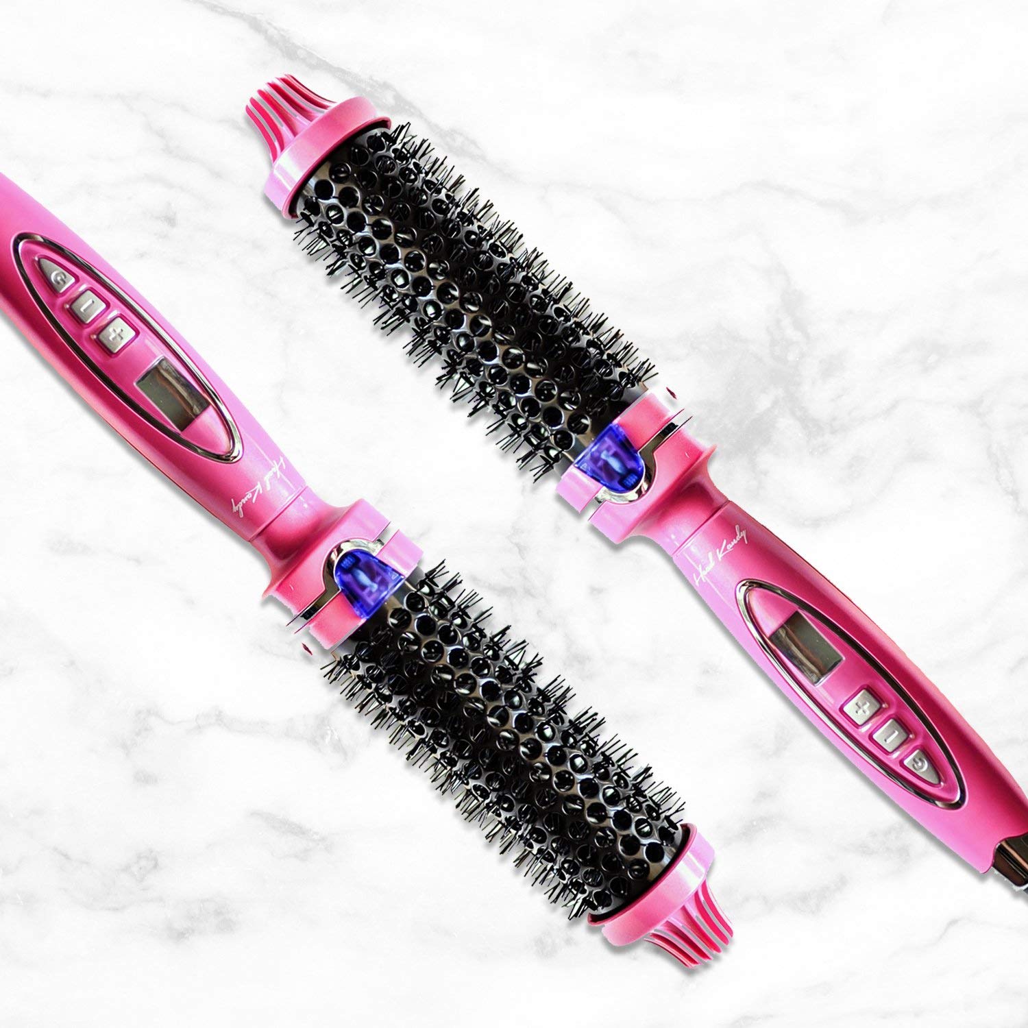 The Perfectionist (32mm) Round Brush for Round Brush for Volumizing, Curling Hair, Hot Air Brush/Straighten, Smooth & Add Volume in Minutes (Pink)
