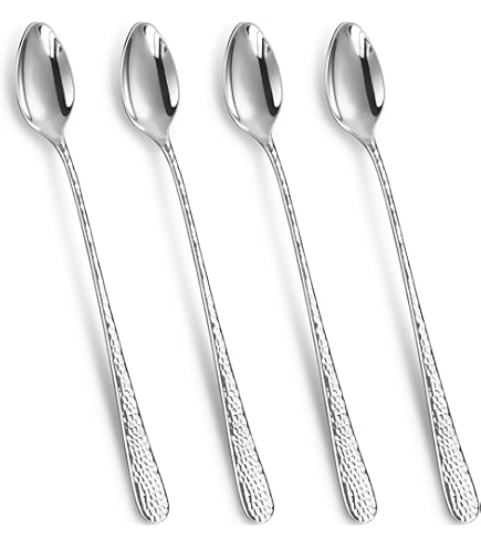 Lesbin 8-Piece Long Handle Stainless Steel Spoons - 7.28 Inch, For Ice Cream, Coffee, Mixing - View #11