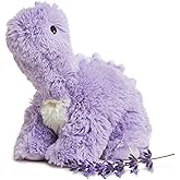 warmies Microwavable Stuffed Animals, Purple Long Neck Dinosaur - Heated Stuffed Animal Plushie for Warmth &amp; Comfort - Soft Plush Toys