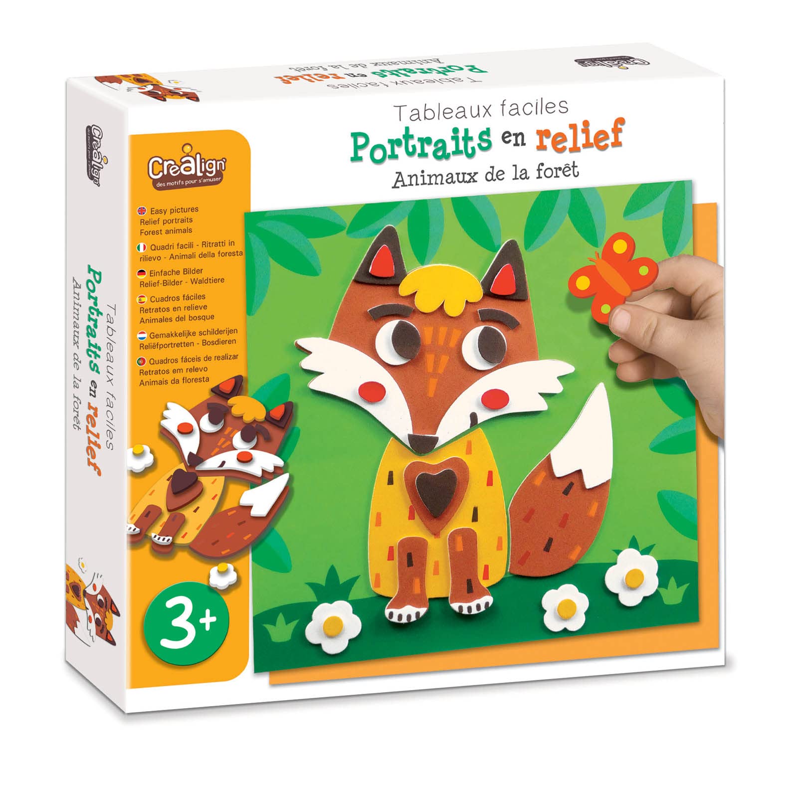 Créa Lign Forest Animals Relief Portraits Craft Kit, Brown
