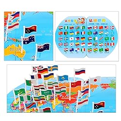 Monique Wooden Puzzle World Map Board Flag Matching