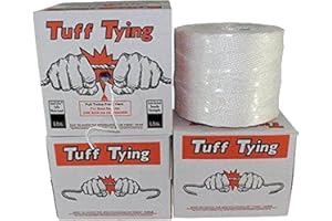 SGT KNOTS Tuff Tying Twine - Polypropylene, UV, Moisture and Chemical Protection Twine for Commercial Bundling, Packaging (1 ply - 10500ft, White)