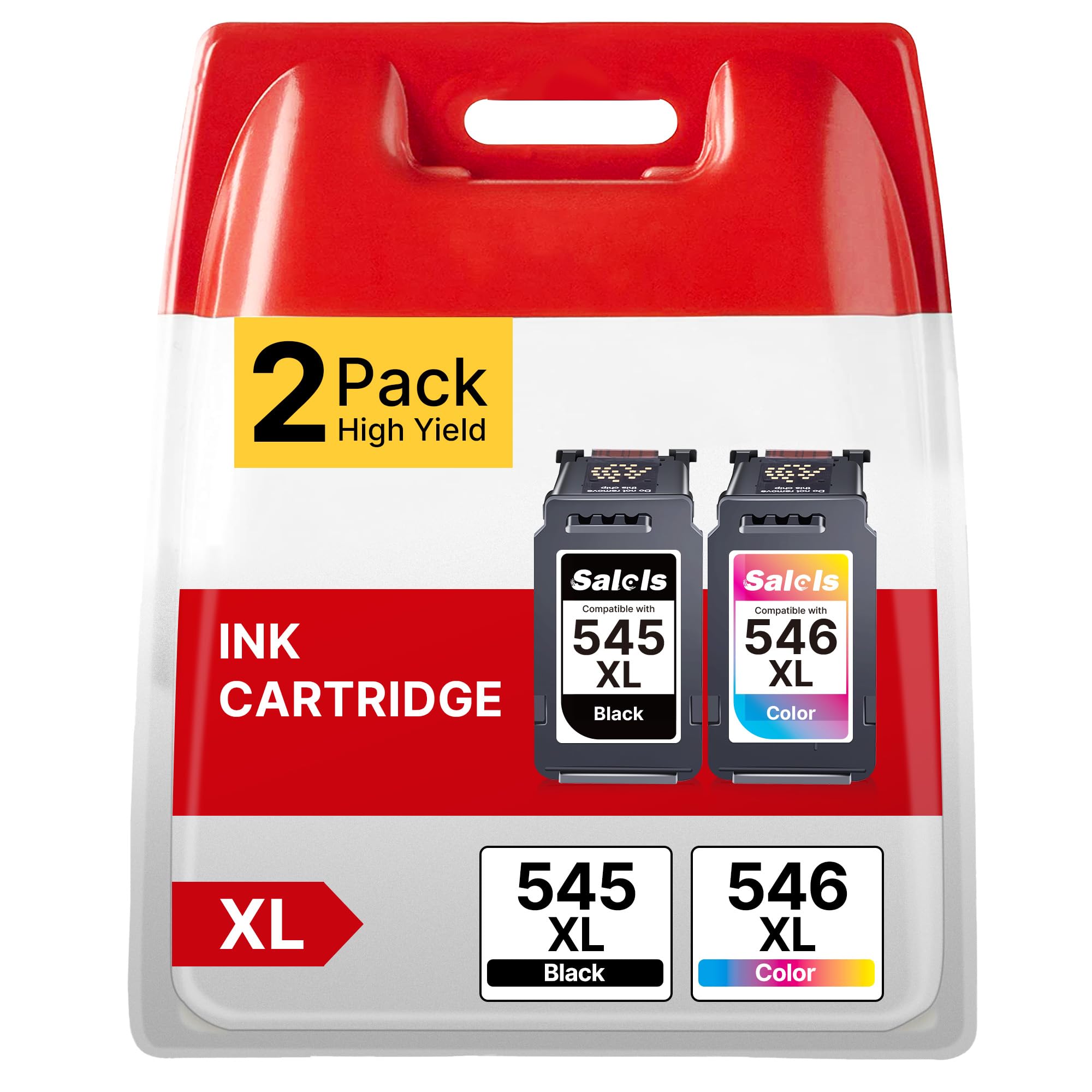 Salols 545 546 Ink Cartridges XL Replacement for Canon Ink Cartridges 545 and 546 PG-545 CL-546 XL Ink Black and Colour for Pixma TS3150 MG3050 MG2550S MG2950 TR4550 TR4551 TR4650 MX495 TS3355 TS3350
