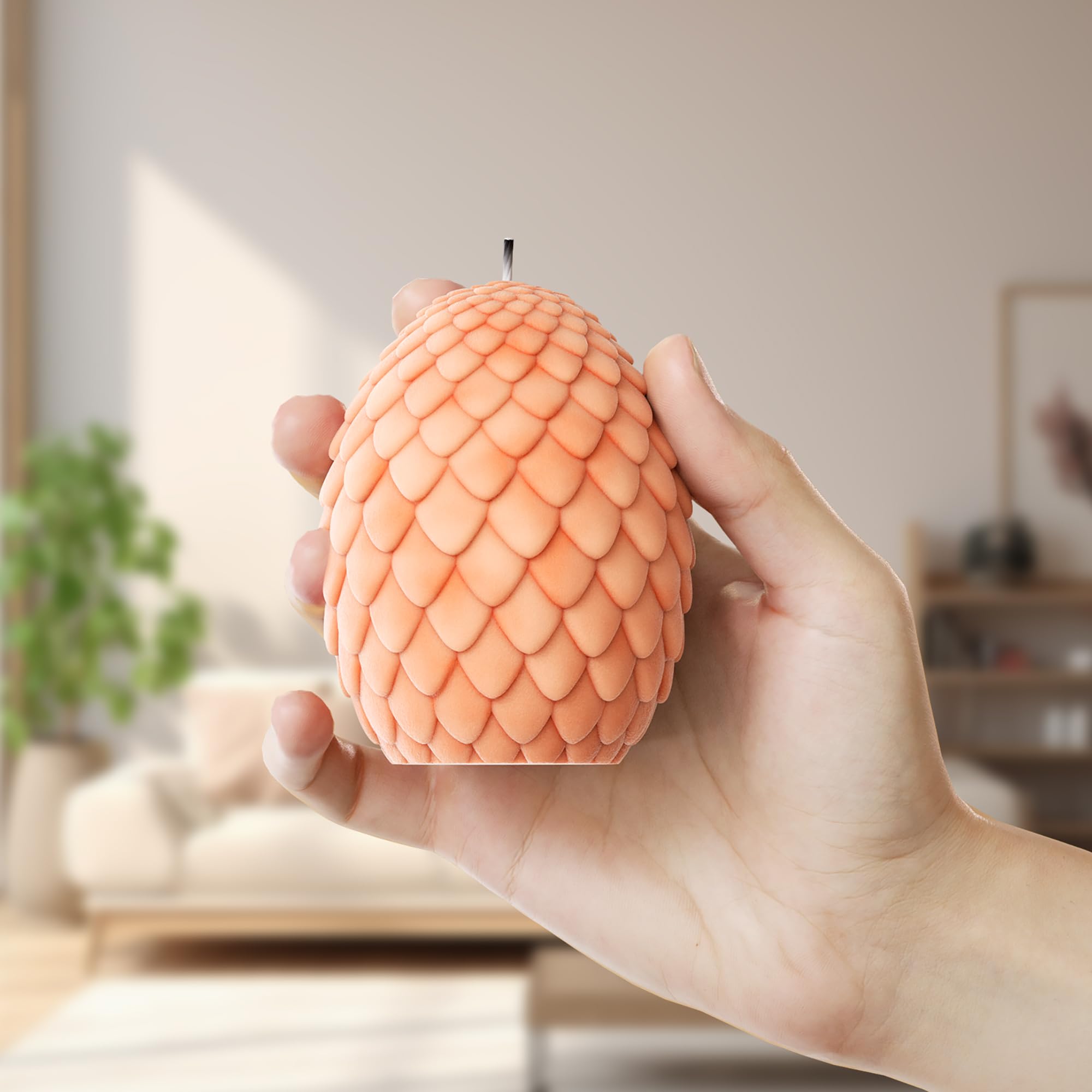Dragon Egg Mold Dragon Scale Mold Scale Egg Mold Egg Candle Mold Resin Casting Mold Resin Making Molds Silicone Mold for Candle Home Decorate Mold 3D Animal Mold Candle Making Mold Wave Candle Mold
