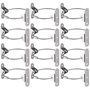 Furniture Straps 12 Pack Kamtop Baby Anti-Collision Metal Anti-Tip Furniture Furniture Straps Safety Anti Tip Set Secure Wall Straps Baby Anti-Collision and pet Protection Furniture Strap Set