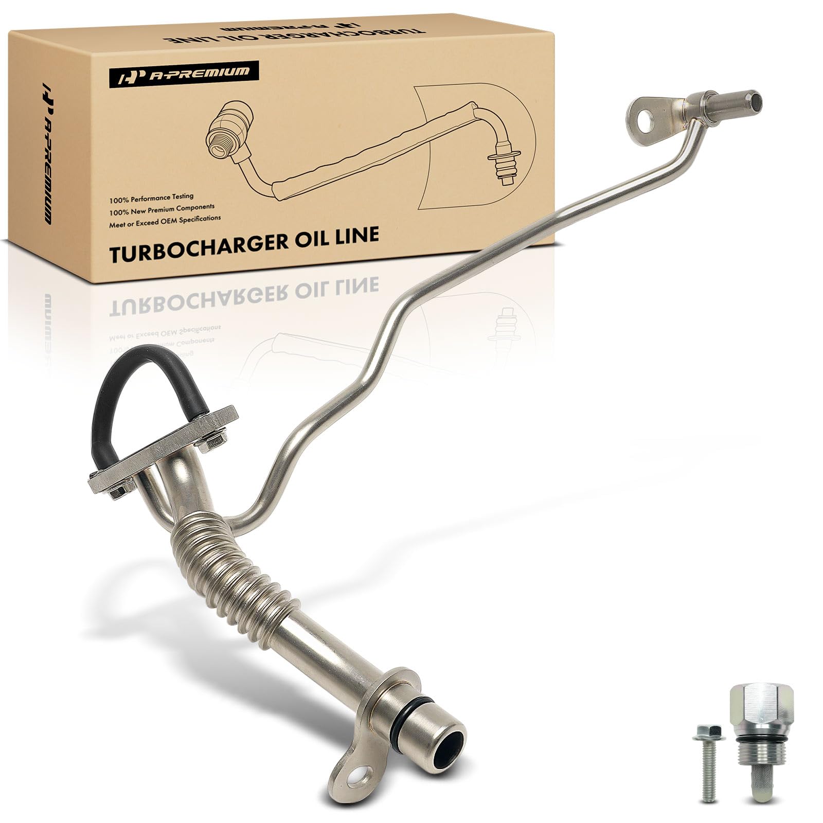 Photo 1 of A-Premium Turbocharger Oil Line Compatible with Ford F-150 2016-2017, Expedition 2016-2017, Transit-150/Transit-250/Transit-350 2017-2023 & Lincoln Navigator 2016-2017, 3.5L, Left Lower