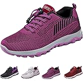 Women's Comfortable Walking Shoes,Breathable Mesh Lace-Up Orthopedic Non-Slip Soft Sole Jogging Casual Fashion Sneakers