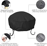 Kaket 38" Round Fire Pit Cover - Waterproof & Rip Proof Protector view 3
