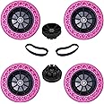 Airless All-Terrain Electric Skateboard Wheels for Smooth Off-Road Rides - No Maintenance Required! Kit Includes 4 Wheels (160mm), 2 Pulleys, 2 Belts | Easy to Install on 2in1 Electric Longboard