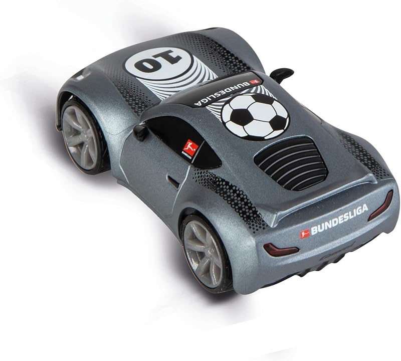 RC Fahrzeug Bundesliga Mini-RC Grau I 2,4-GHz-Auto mit Club-Stickern von 24 Vereinen I Bis 5 km/h & 15 Min. Spielzeit I Für Kinder ab 6 Jahren