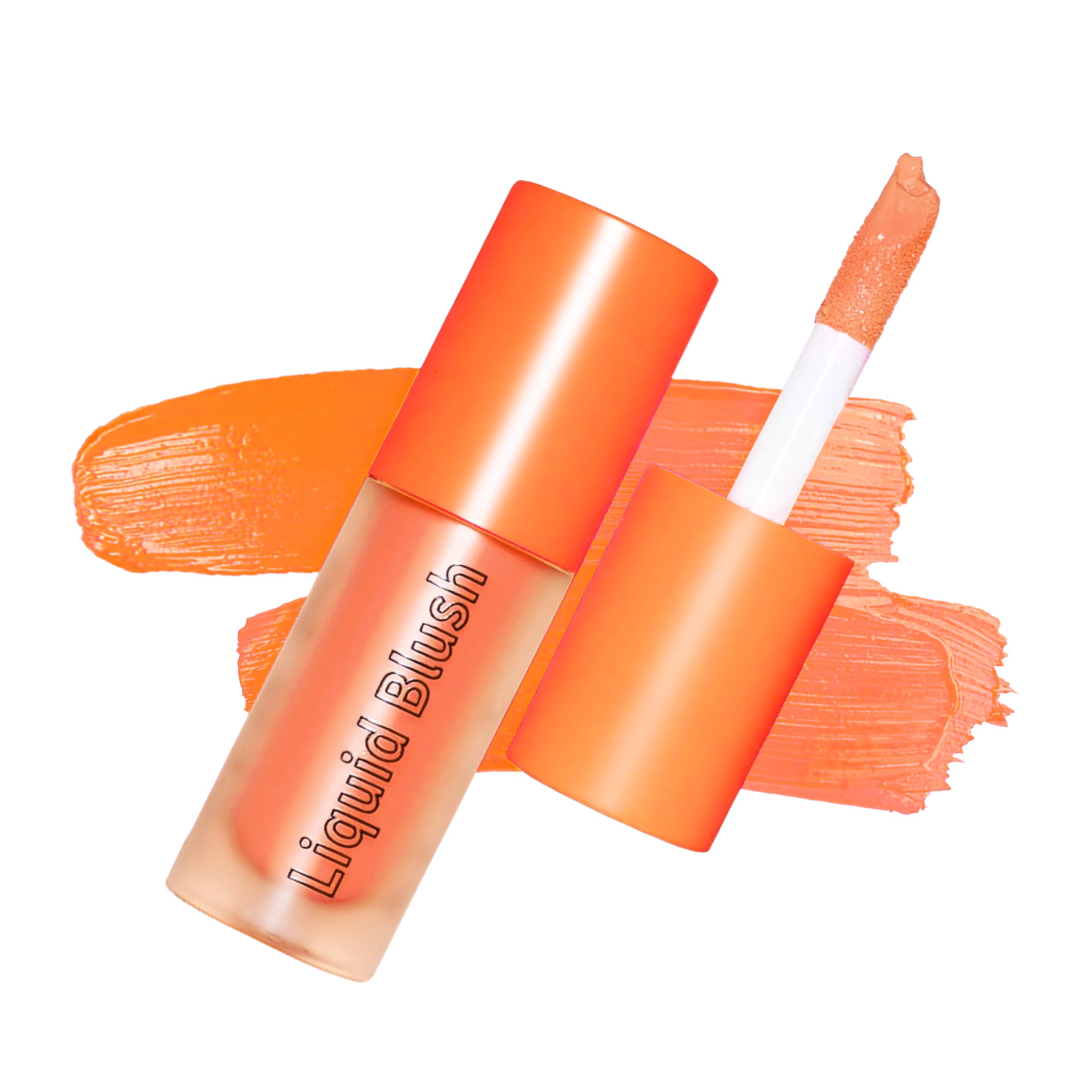 Liquid Blush, Long-lasting & Blendable Liquid Blush for High-Pigment Color, Achieve a Soft, Dewy, Healthy Natural Finish (05-Warm Orange, 0.2 Ounce)