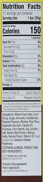 NATURE VALLEY CHEWY FRUIT AND NUT GRANOLA BARS, TRAIL MIX SNACK BARS, 12 CT, 14.4 OZ