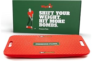 WHYGOLF Swing Trainer Pressure Plate with Power Wedge – Improve Weight Shift, Balance & Accuracy – Golf Training Aid for Increased Power & Control – Teaching Tool for Club Practice & Drills