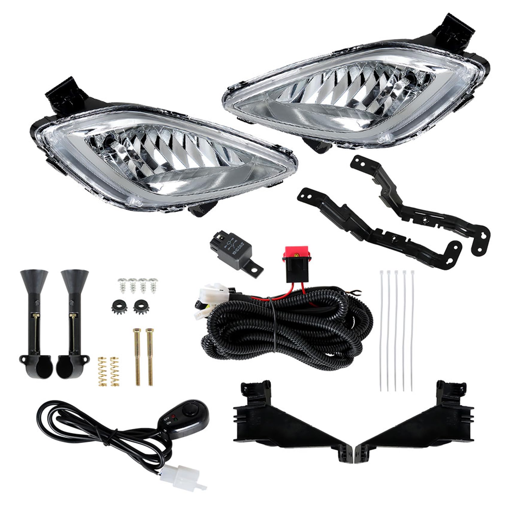 Photo 1 of labwork Left Driver and Right Passenger Sides Pair Fog Lights Assembly Replacement for Hyundai Elantra 2011-2013 Fog Lights Driving Lamps