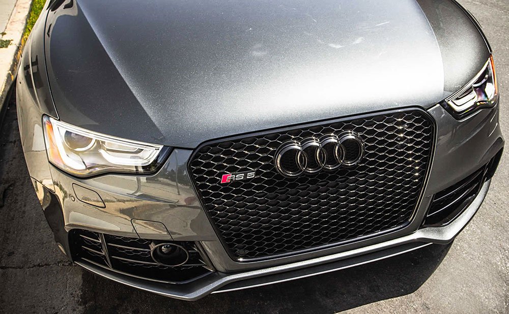 Euro RS5 Front Sport Hex Mesh Grill S Line Black For Audi A5