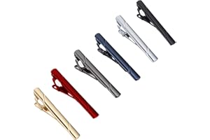 Tornito 6Pcs Tie Clips Set for Men Tie Bar Clip Set for Regular Skinny Ties Necktie Wedding Business Clips for Men