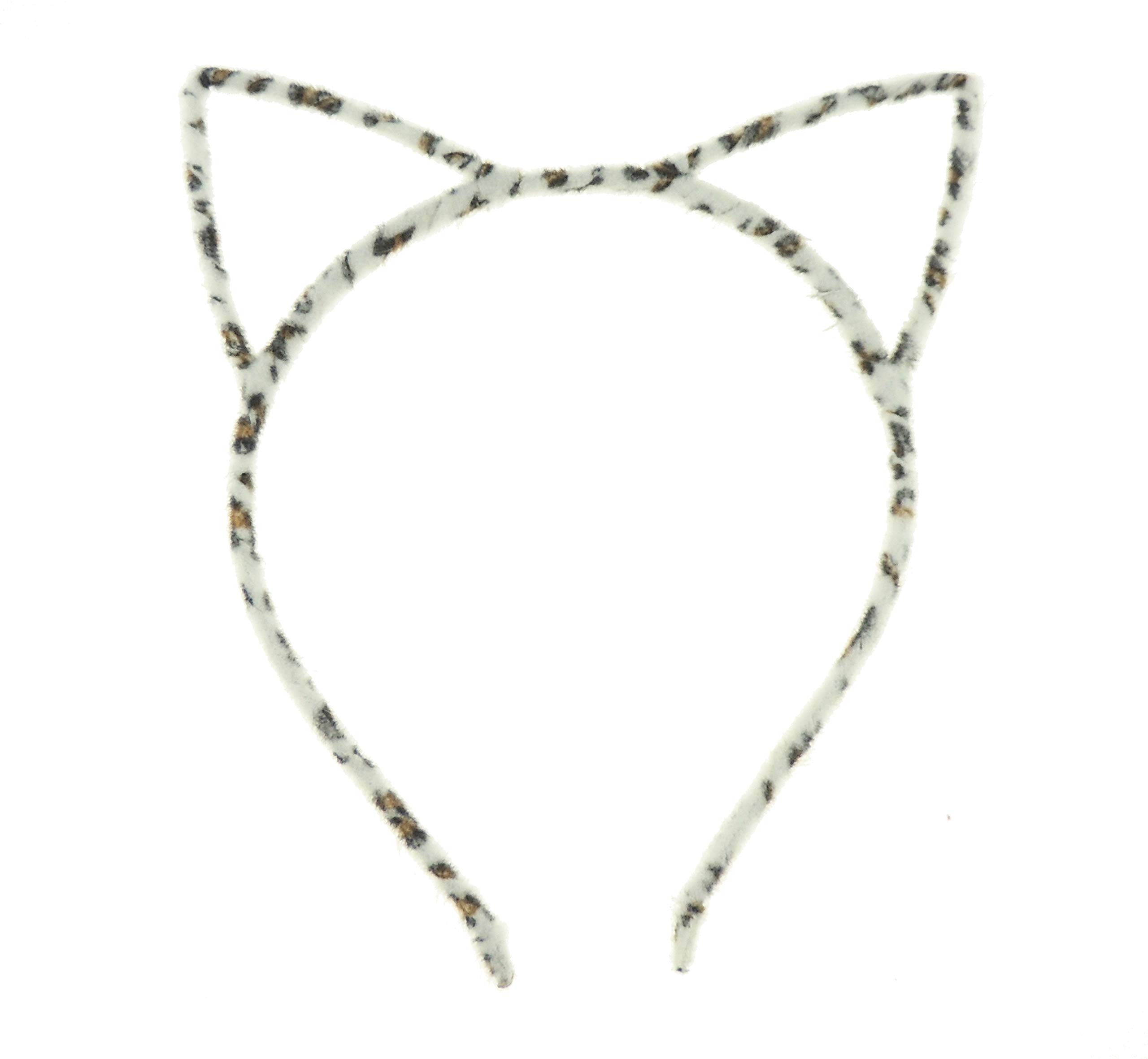 Unisex Womens Animal Cat Ears Narrow Halloween Costume Outfit Party School Play Headband Hair Accessories Headpiece Alice Band Hairband Deeley Bopper (Grey Brown Leopard)