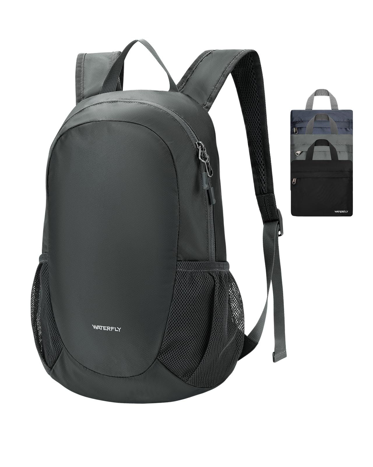 Waterfly Lightweight Packable Backpack 18L: Small Foldable Hiking Rucksack Compact Ultralight Sporty Daypack for Sports Outdoor Hiking Travel City Trips Shopping Men Women