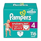 Pampers Diapers - Cruisers 360 - Size 4, 116