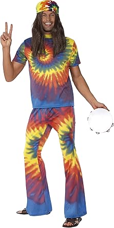 tie dye flared trousers