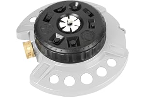 STYDDI Metal 9-Pattern Turret Lawn Sprinkler, 9 Pattern Garden Sprinkler with Heavy-Duty Metal Base, Great for Small, Shaped, Medium-Sized Yard Areas, Coverage Area Up to 1,022 Sq.Ft