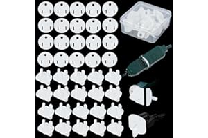 WENFAN 20 Sets Weatherproof Gaskets and Plug Protectors Covers Waterproof Extension Cord Outlet Gasket and Plugs Covers for Christmas Lighting Installation Stop Gfcis from Tripping Fit 2 or 3 Pronged Plugs
