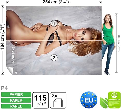 Amazon セクシーなlady壁紙壁画 X Large 254x184 Cm Wxh 664p4 壁装用具