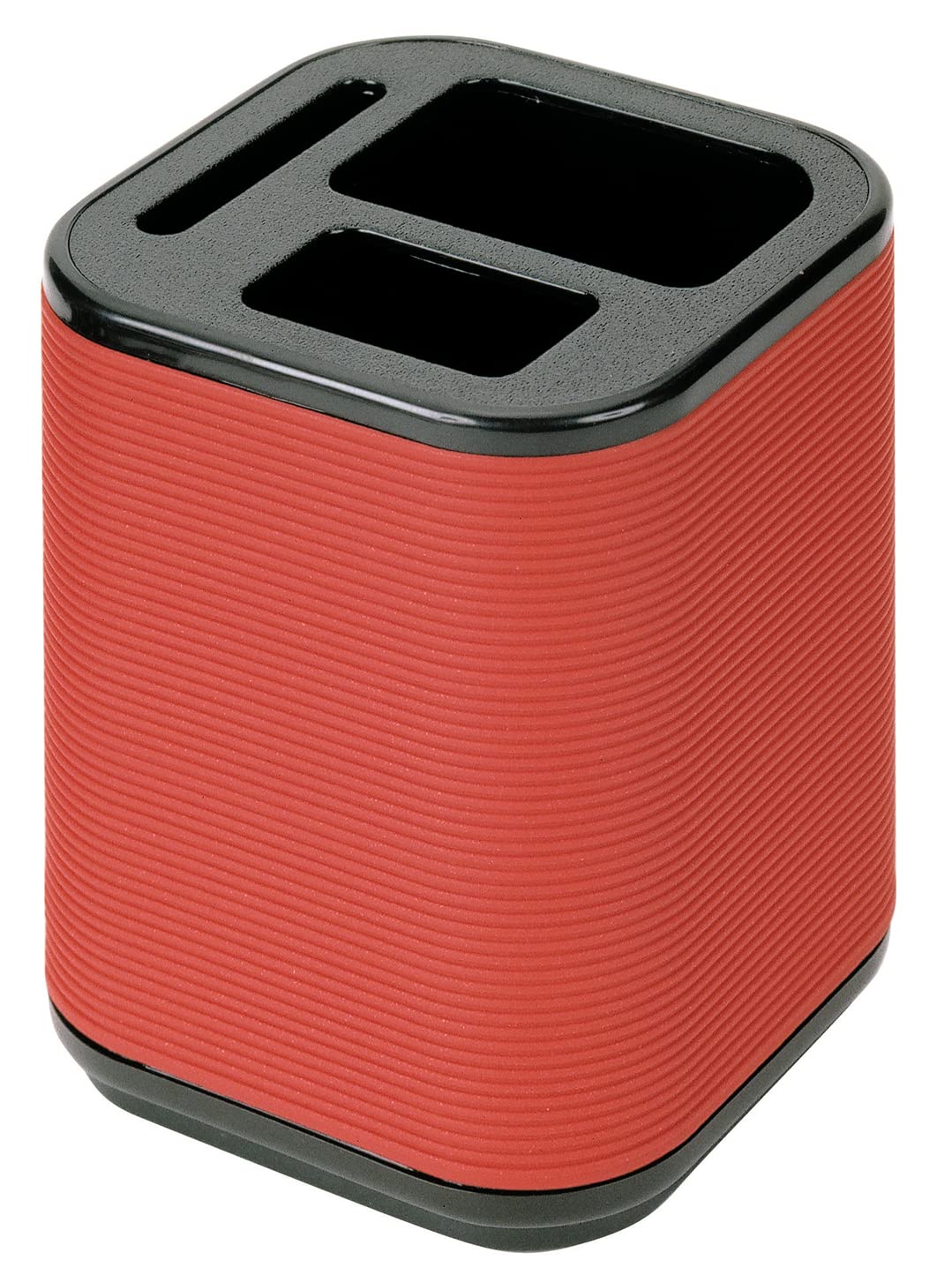 Alevar Desk and Office Pen Holder with 3 Compartments - Red Color