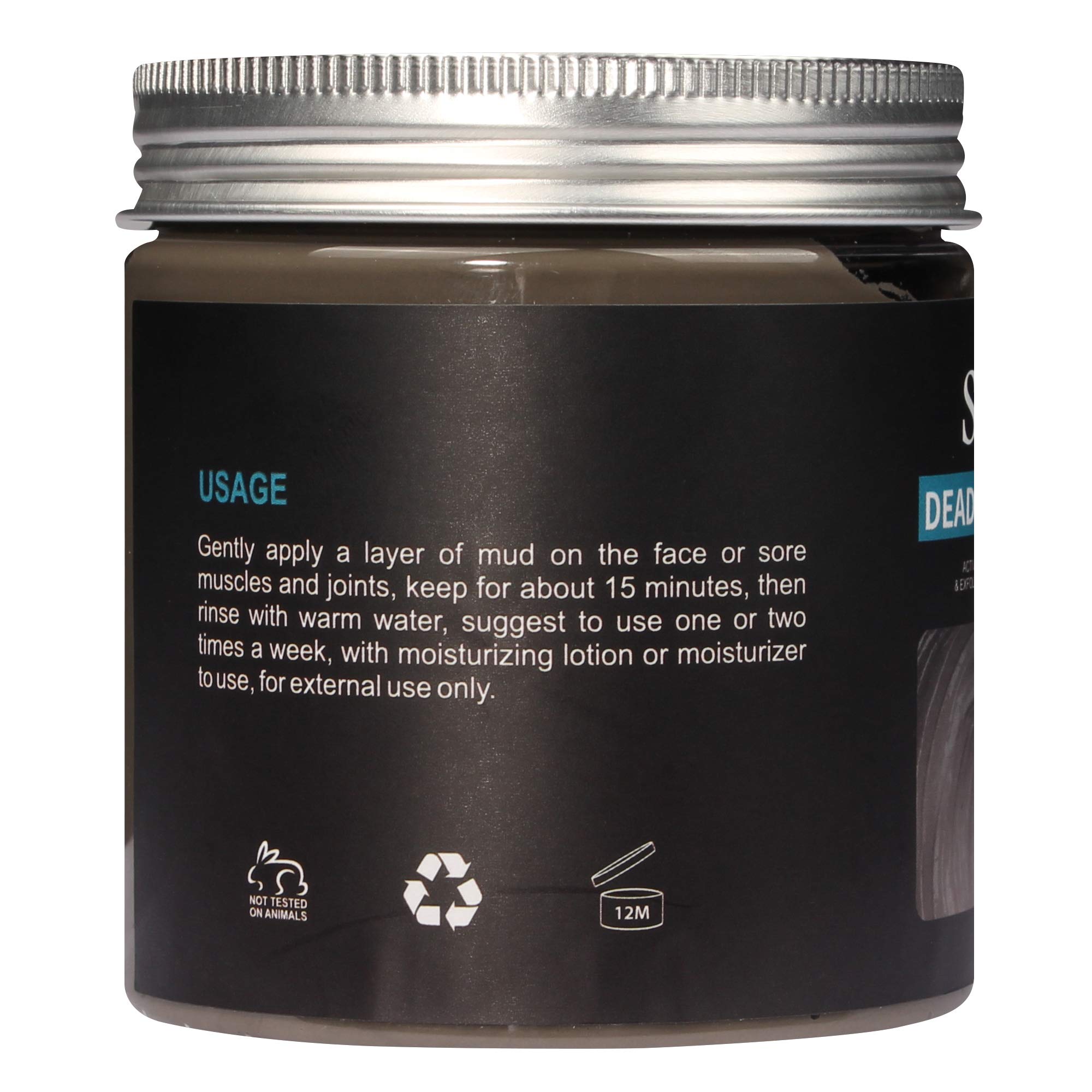 Pure Natural Dead Sea Mud Mask for Face and Body,Purifying Face Mask for Acne, Blackheads. Facial Pore Minimizer, Reducer & Pores Cleanser Treatment