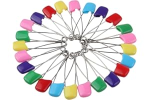 HAIFLY Baby Pins Nappy Pins Colored Safety Pins Child Infant Kids Locking Cloth Diaper Pins 50 Pcs