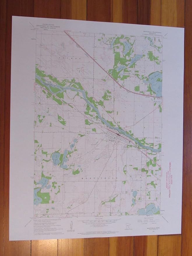 Monticello Minnesota 1963 Original Vintage USGS Topo Map