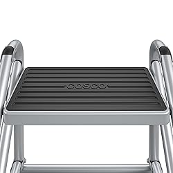 Cosco 2-Step Rolling Step Ladder, Grey