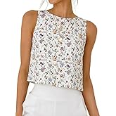IDEALSANXUN Womens Linen Crop Tank Tops 2026 Spring Summer Beach Sleeveless Tops