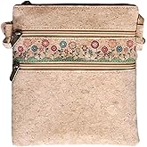 CORK crossbody sling shoulder bag Eco Friendly vegan Gift Floral design