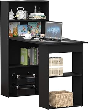 desk with bookcase