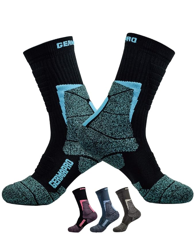 Womens Anti Bacterial Odor Moisture Wicking Hiking Trekking Socks with