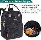 NUBILY Baby Changing Backpack Rucksack with Insulated Bottles Black 26L view 8